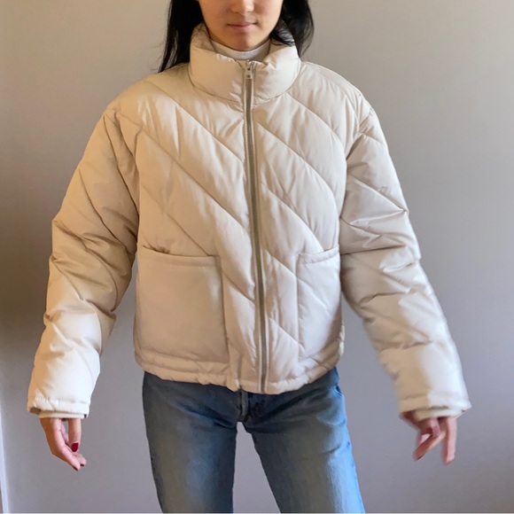 NEW Zara white quilted puffer jacket - Picture 4 of 11